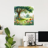 Tuinschommel Landschap 7 Poster (Thuiskantoor)