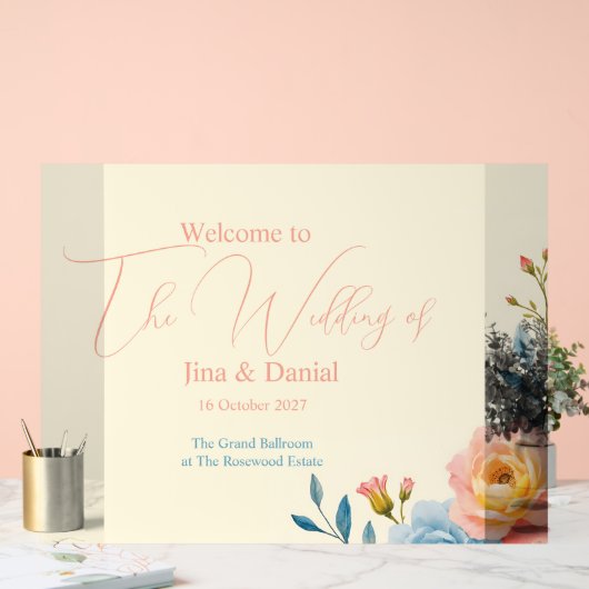 Tuinserenade Acryl Bord (Huwelijk)