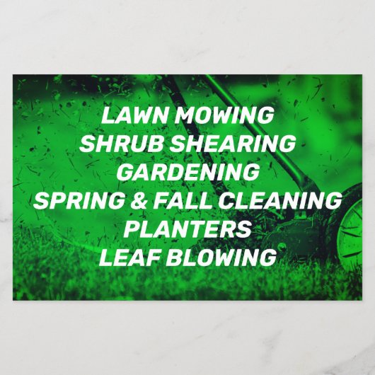 Tuinservice groene tint flyer (Achterkant)