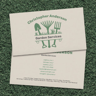 Tuinservices - Gereedschap Monogram Visitekaartje
