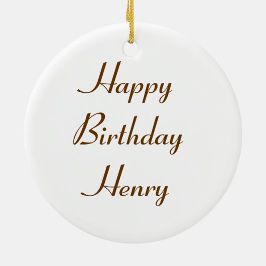 Tuinslak en witte anjer Aangepaste verjaardag Keramisch Ornament (Achterkant)