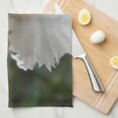 Tuinslak en witte anjer keukenhanddoeken (Quarter Fold)