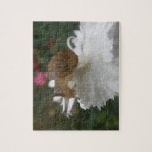 Tuinslak en witte anjer Puzzle Legpuzzel (Verticaal)