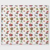  tuinslakken bijen Ladybugs Patroonkunst Cadeaupapier (Vlak)