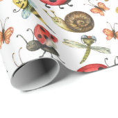  tuinslakken bijen Ladybugs Patroonkunst Cadeaupapier (Rol Hoek)