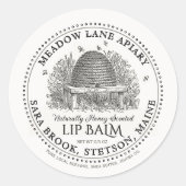  tuinslang bijenwas Balmlabel Ronde Sticker (Voorkant)