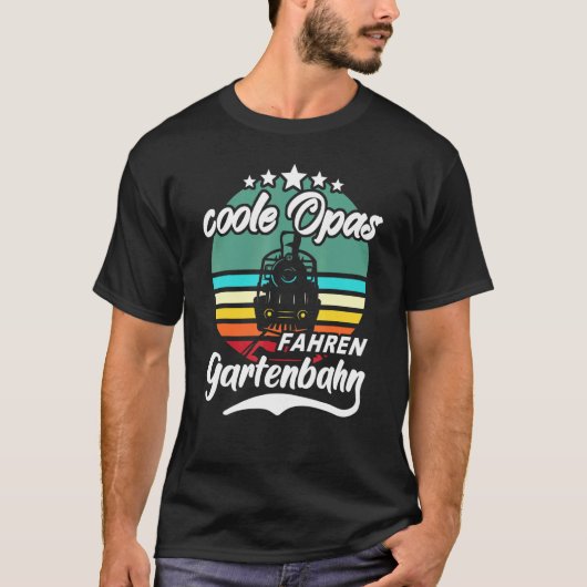 Tuinspoorweg Stoomtrein Modelspoorweg Opa L T-shirt (Voorkant)