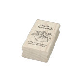 Tuinsproeikan met bloemen adres 2 rubberstempel (Stempel)