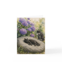 Tuinstaarten Notities met originele waterverven