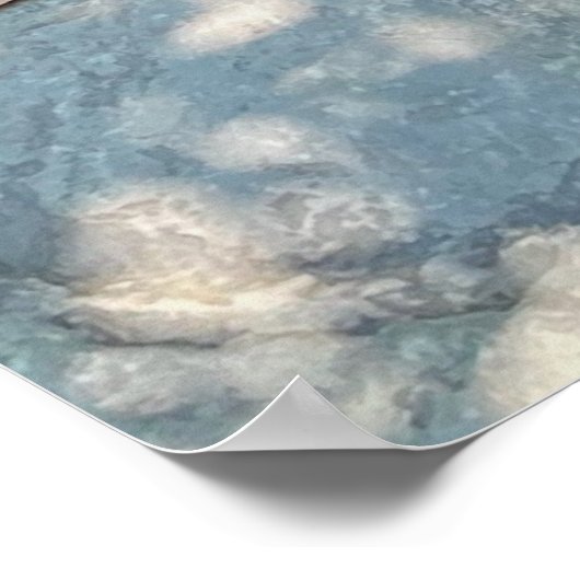 Tuinstenen pad door rustig bos poster (Hoek)