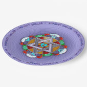 Tuinster in Lila Shabbos Papieren Bordje (Gekanteld)