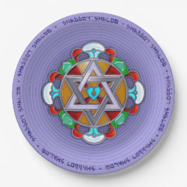 Tuinster in Lila Shabbos Papieren Bordje