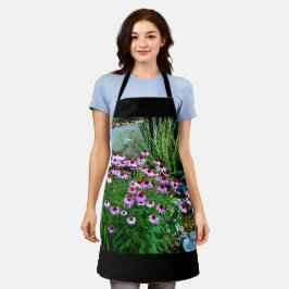 Tuinstroom met Paarse Coneflowers Schort