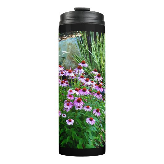 Tuinstroom met Paarse Coneflowers Thermosbeker (Voorkant)