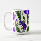 Tuinsymfonie: Iris bloemenpatroon Koffiemok (Links)