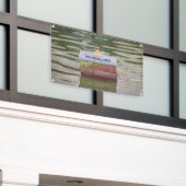 Tuintempel op het water spandoek (Buitenkant Gebouw)