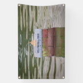 Tuintempel op het water spandoek (Verticaal)
