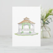 Tuintempel Uitnodigingen (Staand voorkant)