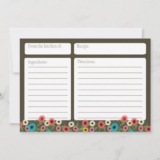 Tuinthee Floral 5x7 Recipe Kaart (Voorkant)