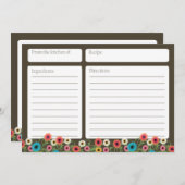 Tuinthee Floral 5x7 Recipe Kaart (Voorkant / Achterkant)