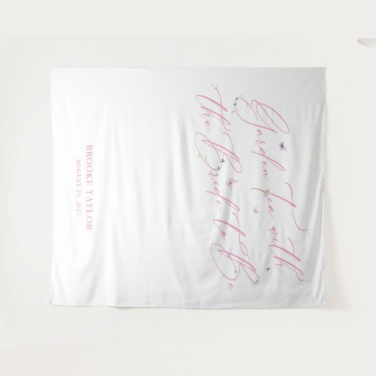 Tuinthee met de bruid om Vrijgezellenfeest terug t Wandkleed (Voorkant (horizontaal))