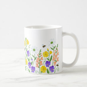 Tuinthee wildbloemenbeker lente bloemen mok