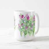 Tuintheemontwerp met roze bloemen mok (Voorkant rechts)