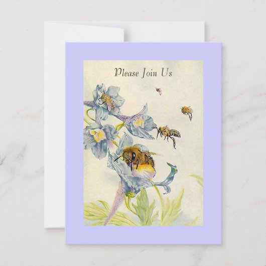 Tuintheepartij Lovely Lila uitnodigingen in de ope (Voorkant)