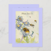 Tuintheepartij Lovely Lila uitnodigingen in de ope (Voorkant / Achterkant)