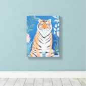 tuintijger canvas afdruk (Insitu (Houten vloer))