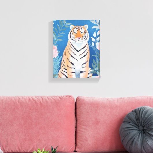tuintijger canvas afdruk (Insitu (Woonkamer))