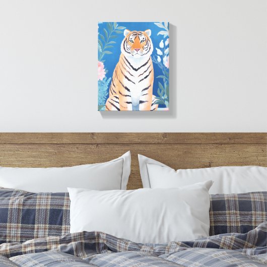 tuintijger canvas afdruk (Insitu (Slaapkamer))