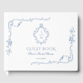 Tuintiliefde Vintage bloem Crest Bruiloft Gastenboek (Voorkant)