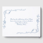 Tuintiliefde Vintage bloem Crest Bruiloft Gastenboek (Achterkant)