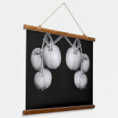 Tuintomaten in zwart-wit hangend wandkleed (Gebogen)