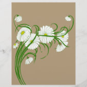 Tuintransparant met witte Gerber-madeliefjes voor (Achterkant)