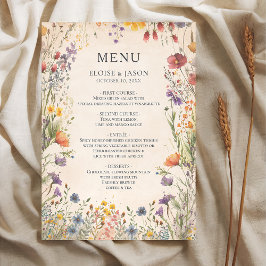 Tuintrouwmenu met wilde bloemen chic menu