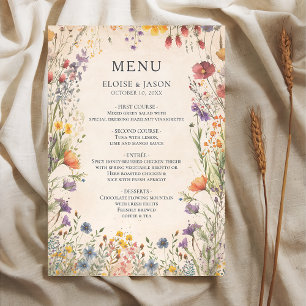 Tuintrouwmenu met wilde bloemen chic menu