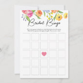 Tuintuin Roze Bruiloft Feest Bingo Spel Kaart (Voorkant)
