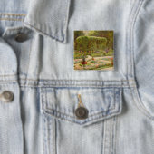 Tuintuin van de tuinbouwkundige vierkante button 5,1 cm (In situ)