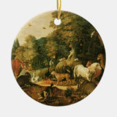 Tuintuin van Eden (olie op doek) Keramisch Ornament (Voorkant)