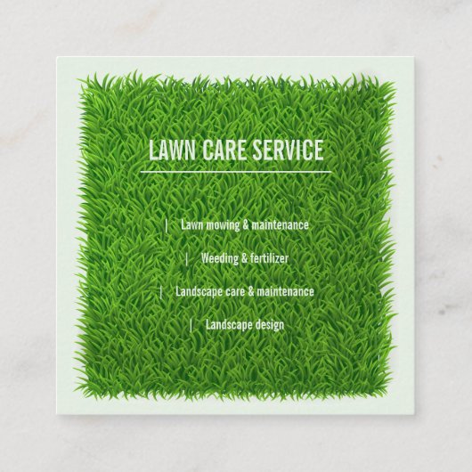 Tuintuin Vierkante Visitekaartje (Achterkant)