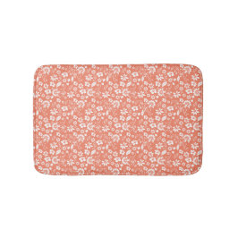 Tuintuin voor koraalpeach Tropische bloemen Badmat