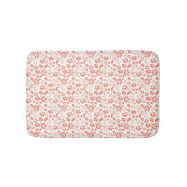 Tuintuin voor koraalpeach Tropische bloemen Badmat