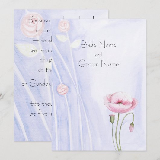 Tuinuitnodiging Kaart (Voorkant / Achterkant)