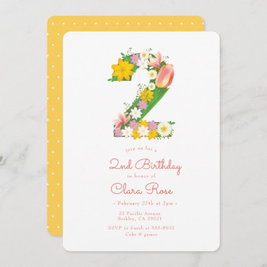 Tuinventiel 2e verjaardag kaart (Voorkant / Achterkant)