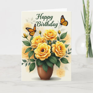 Tuinverjaardagskaart met bloemen kaart