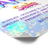 Tuinverkoop ROZE Drips Holografisch Thuis Aangepas Poster (Hoek)