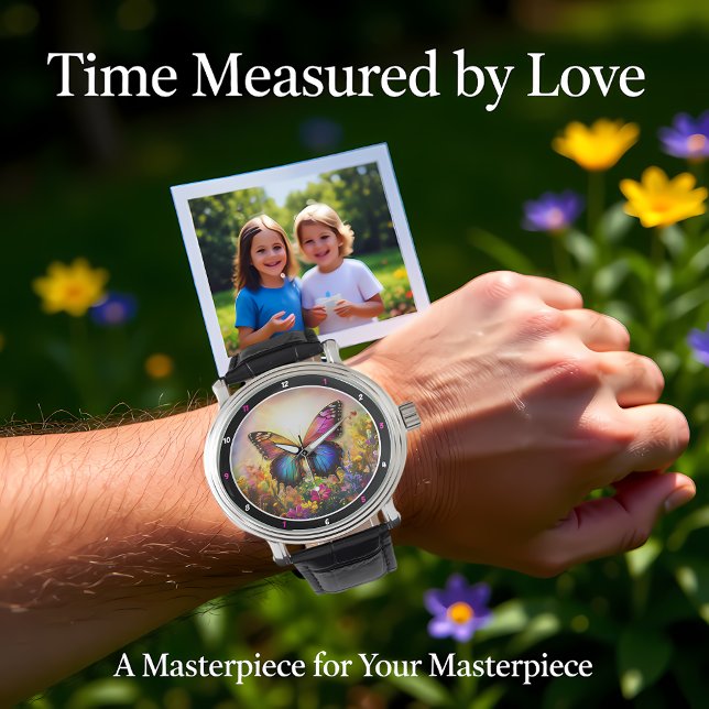 Tuinverlangen" - Levendige Vlinder Horloge (Creator heeft geüpload)