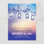 Tuinverlichting - Lantaarns rustiek Save the Date Aankondigingskaart (Voorkant)